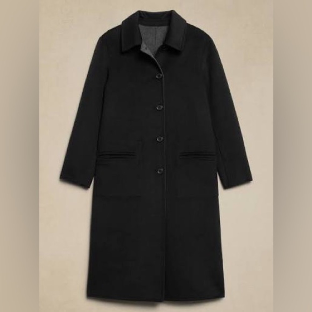 Banana Republic Factory Reversible Double Face Wool Blend Coat